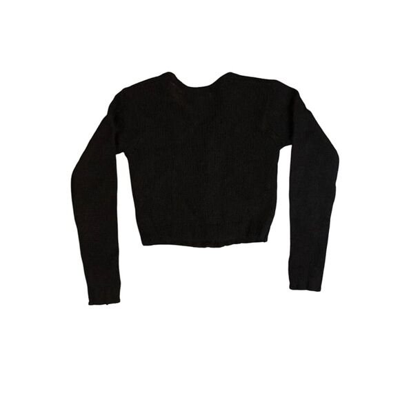 Reference Point Black Knit Wool Button Up Sweater Size S - Picture 2 of 3